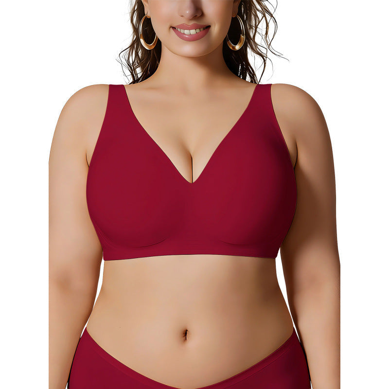 Plus Size Wireless Jelly Support Bra – Seamless Full Coverage Comfort