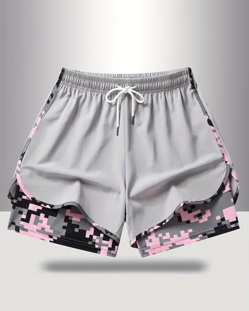 Womens Athletic Shorts with Built In Liner and Drawstring Waist