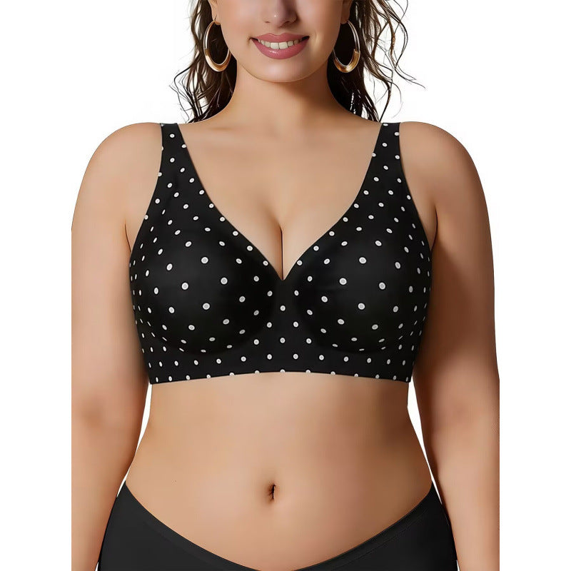 Plus Size Wireless Jelly Support Bra – Seamless Full Coverage Comfort