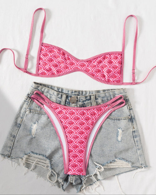 Two-Piece Set Women's Floral Print Bikini Set
