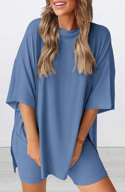 Women's Summer Two-Piece Set Split Hem Lounge