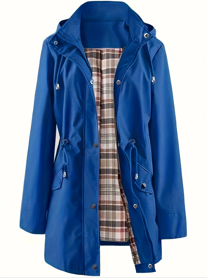 3-in-1 Plaid Waterproof Jacket for Women– Rain, Wind & Cold, All Covered