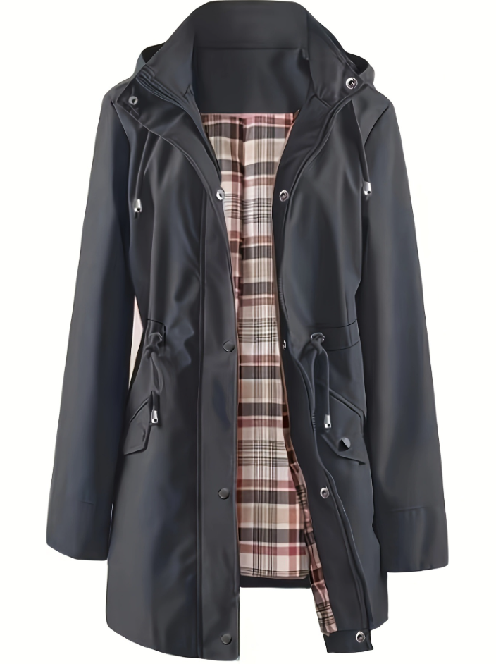 3-in-1 Plaid Waterproof Jacket for Women– Rain, Wind & Cold, All Covered