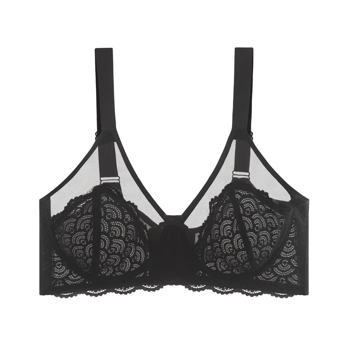Mermaid Scales Plus Size Lace Underwire Bra