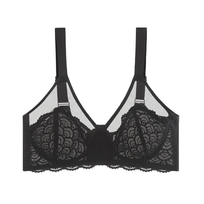 Mermaid Scales Plus Size Lace Underwire Bra