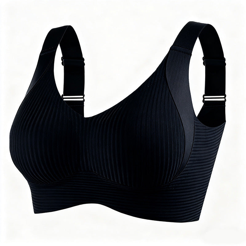 ️Women's Ribbed Push Up Adjustable Wireless Bra