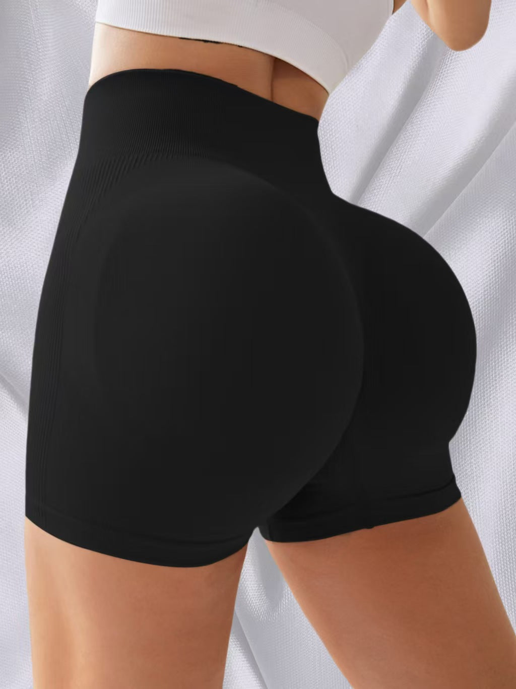 High Waist Tummy Control  Butt-Lifting Seamless Knitted Shorts