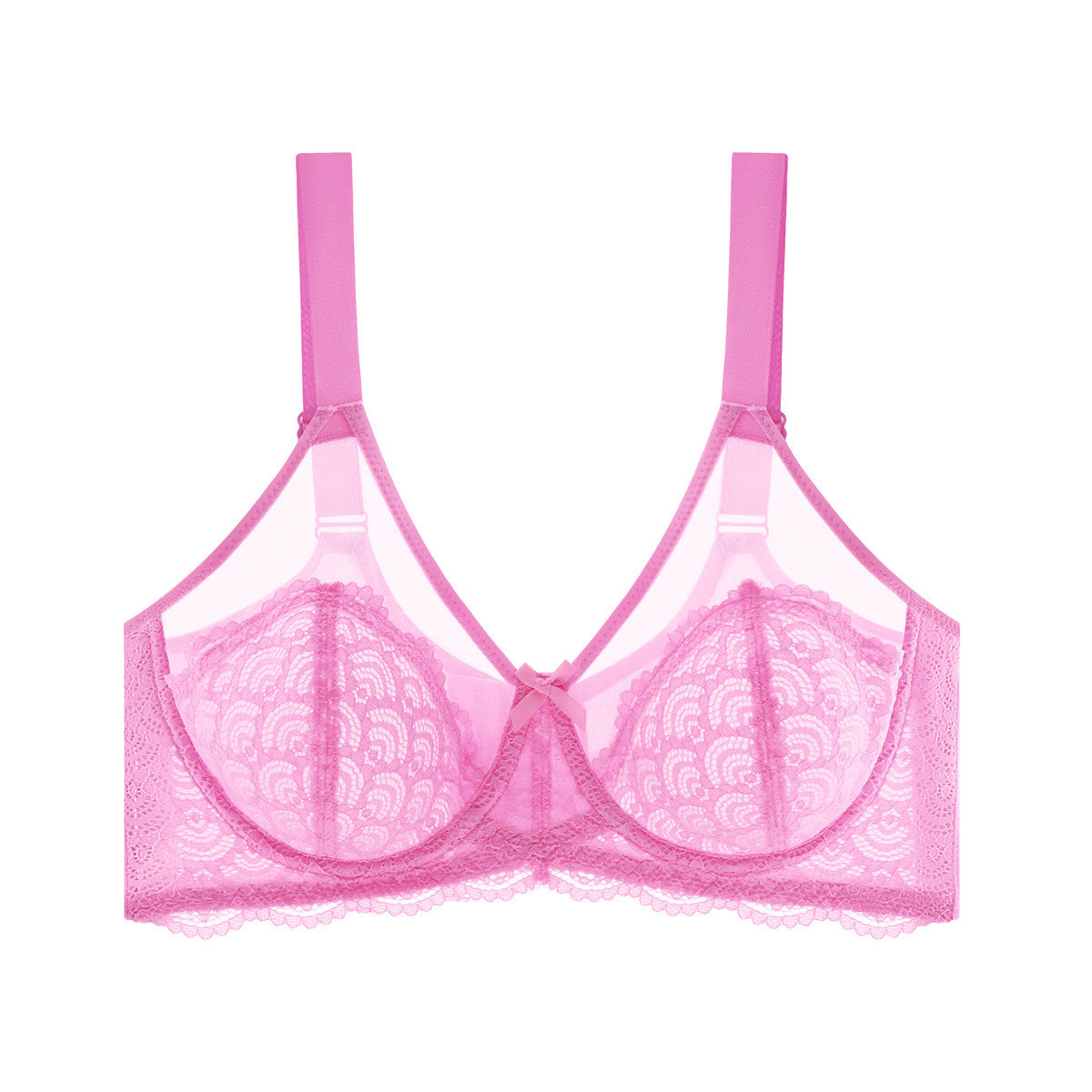 Mermaid Scales Plus Size Lace Underwire Bra