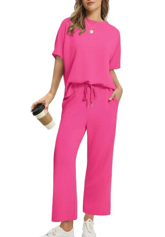 Women’s Two-Piece Set – Oversized Top & Wide-Leg Pants