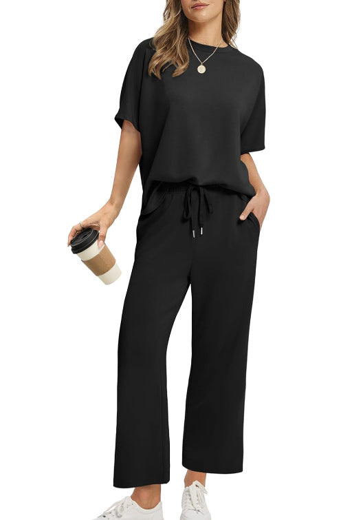 Women’s Two-Piece Set – Oversized Top & Wide-Leg Pants