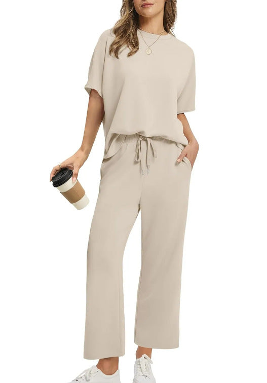 Women’s Two-Piece Set – Oversized Top & Wide-Leg Pants
