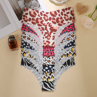 Women's 6-Pack Seamless Leopard Wave Brief Panties