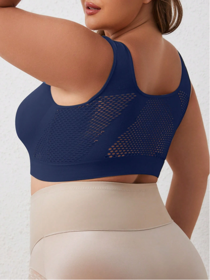 🔥Plus Size Up to 5XL🔥Curvy Breathable Hollow Out Wireless Bra (5 Pack)