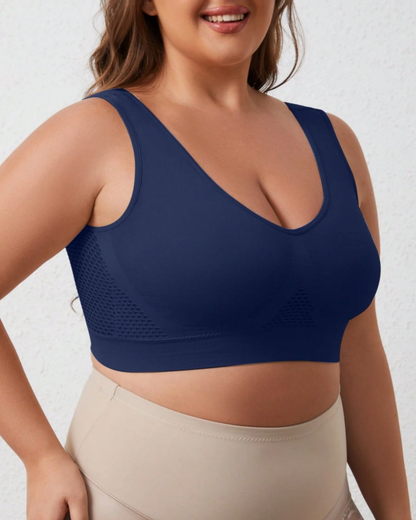 🔥Plus Size Up to 5XL🔥Curvy Breathable Hollow Out Wireless Bra (5 Pack)