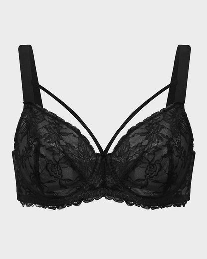 Pretty Floral Lace Comfort Bra