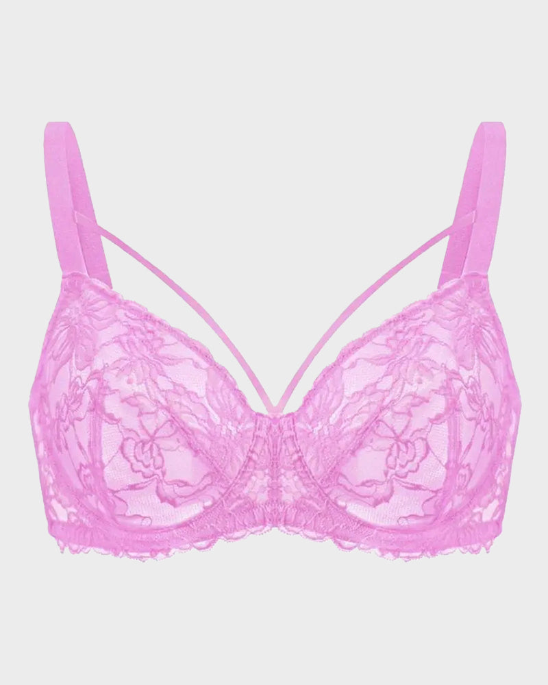 Pretty Floral Lace Comfort Bra