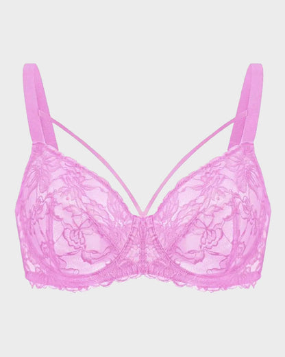Pretty Floral Lace Comfort Bra
