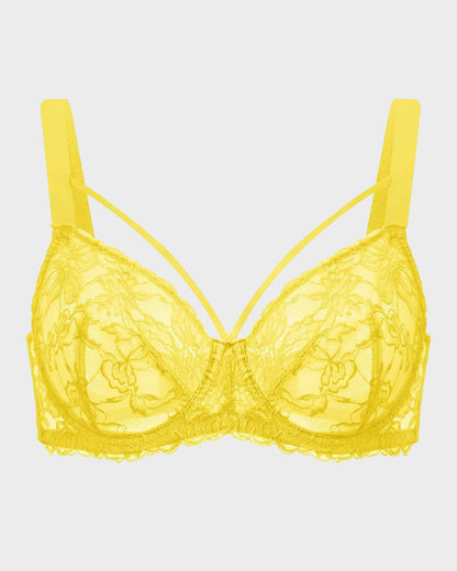 Pretty Floral Lace Comfort Bra