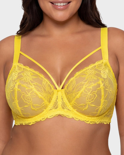 Pretty Floral Lace Comfort Bra