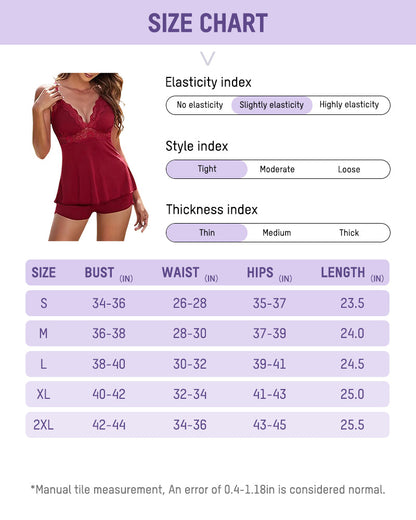 Lace-Trim Flowy Nightwear Cami & Shorts