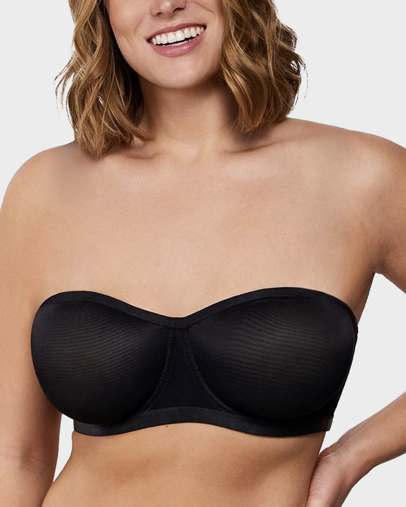 Strapless Mesh Underwire Bra – Stay Put & Natural Lift