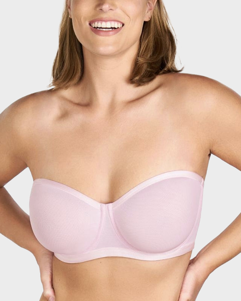 Strapless Mesh Underwire Bra – Stay Put & Natural Lift