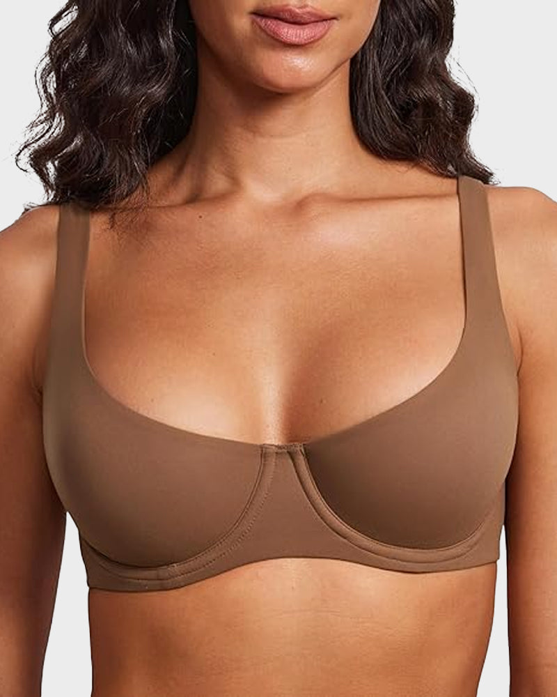Seamless Unlined Balconette Bra for Women