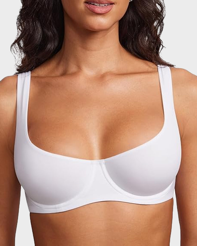 Seamless Unlined Balconette Bra for Women