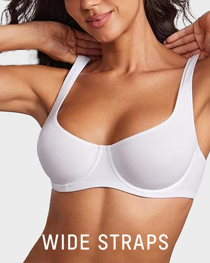 Seamless Unlined Balconette Bra for Women