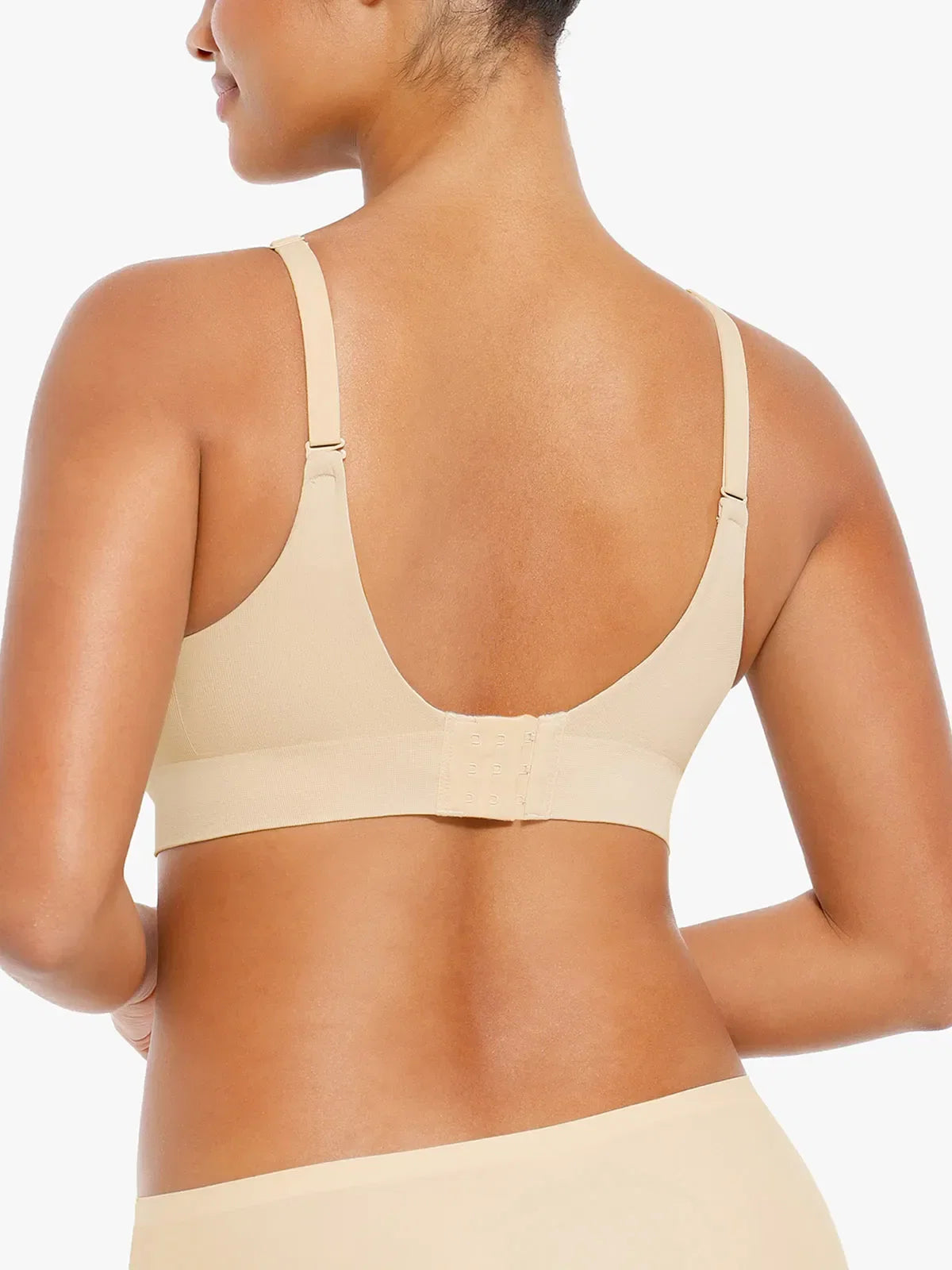 Wireless Seamless Push-Up V-Neck Bra