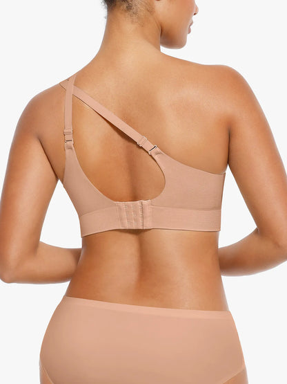 Wireless Seamless Push-Up V-Neck Bra