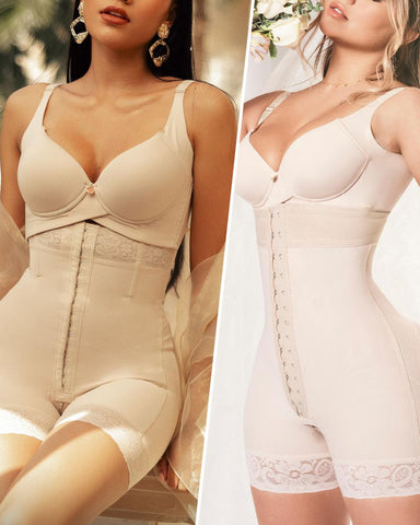 Tummy Control Shapewear for Women Fajas Colombianas Body Shaper Shorts with Zipper Crotch