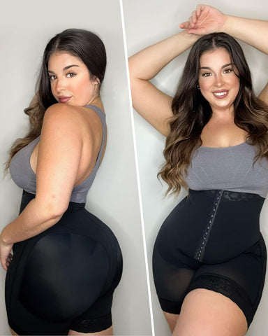 Tummy Control Shapewear for Women Fajas Colombianas Body Shaper Shorts with Zipper Crotch