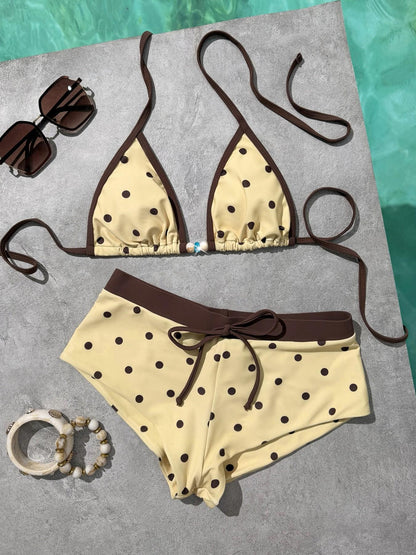 Retro Print Bikini Set – Flattering Two-Piece Swimwear