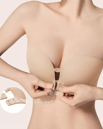 Front Closure Strapless Wireless Support Bra