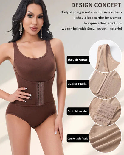 Women's One-Piece Shapewear Double-Layer Abdomen Control