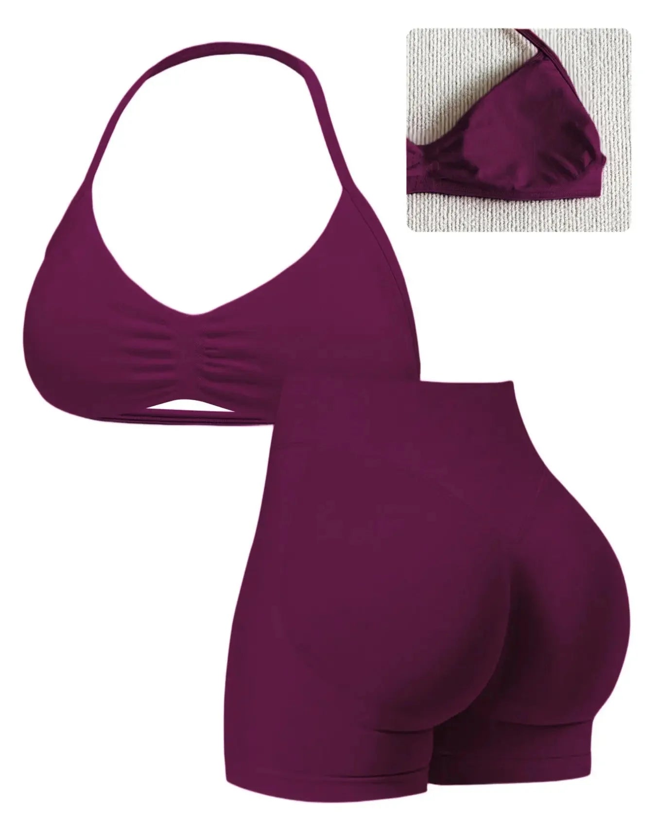 Women's Sporty Yoga Set - High Waist Gym Running Fitness Outfit