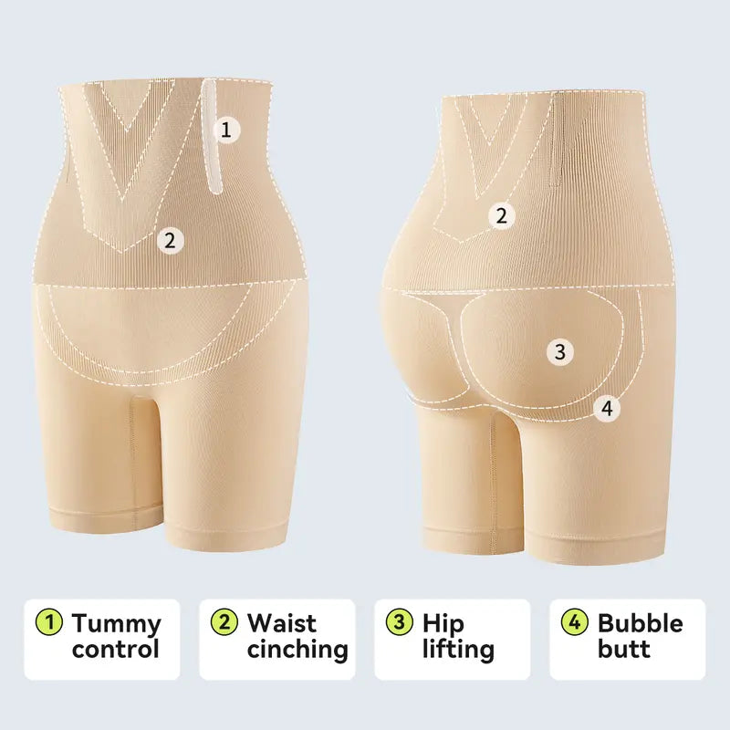 Seamless High-Waist Booty Lift Tummy Control Shapewear Shorts