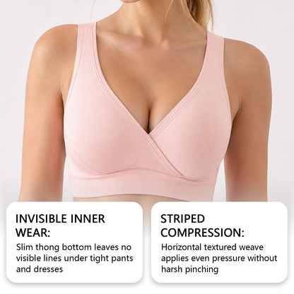Women’s V-Neck Wireless Seamless Bra – Stretchy, Comfortable & Supportive