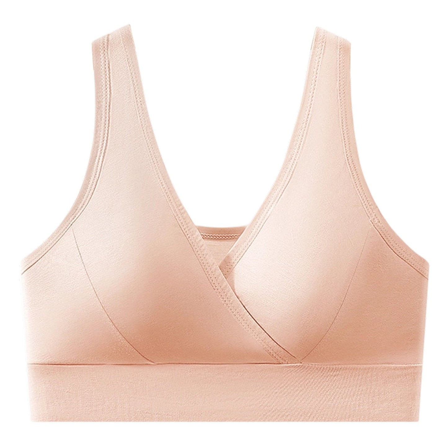 Women’s V-Neck Wireless Seamless Bra – Stretchy, Comfortable & Supportive