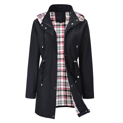 3-in-1 Plaid Waterproof Jacket for Women– Rain, Wind & Cold, All Covered