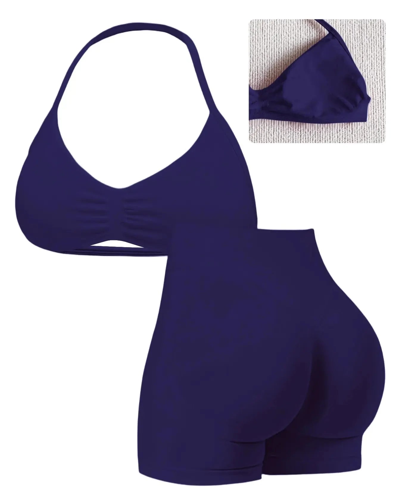 Women's Sporty Yoga Set - High Waist Gym Running Fitness Outfit