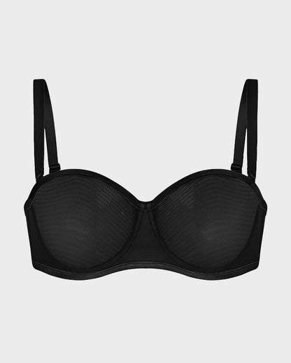 Strapless Mesh Underwire Bra – Stay Put & Natural Lift