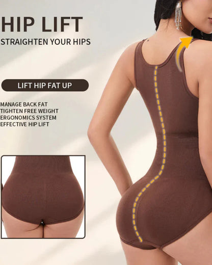 Women's One-Piece Shapewear Double-Layer Abdomen Control