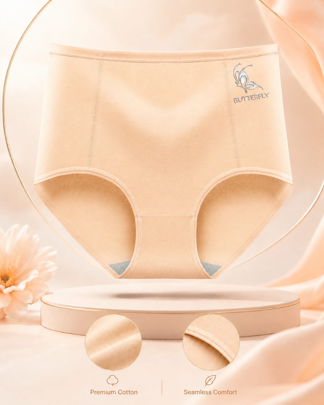 Women’s High Rise Cotton Briefs with Soft Full Coverage Fit