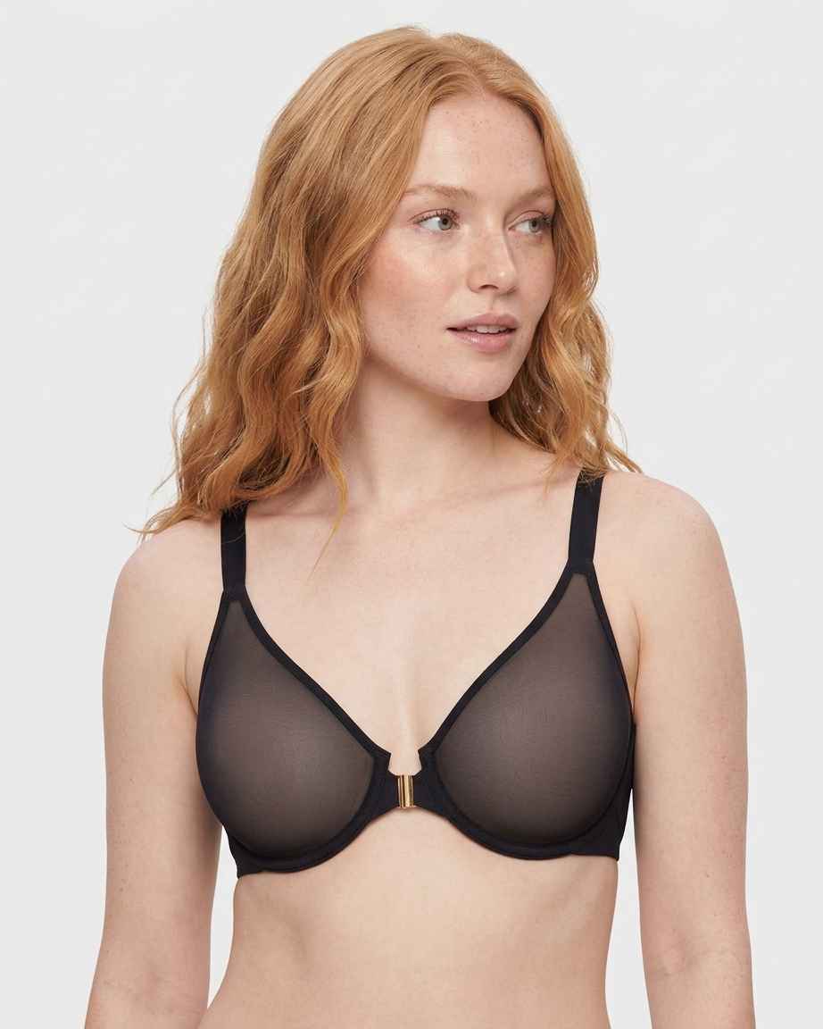 Front Closure Mesh Support Bra