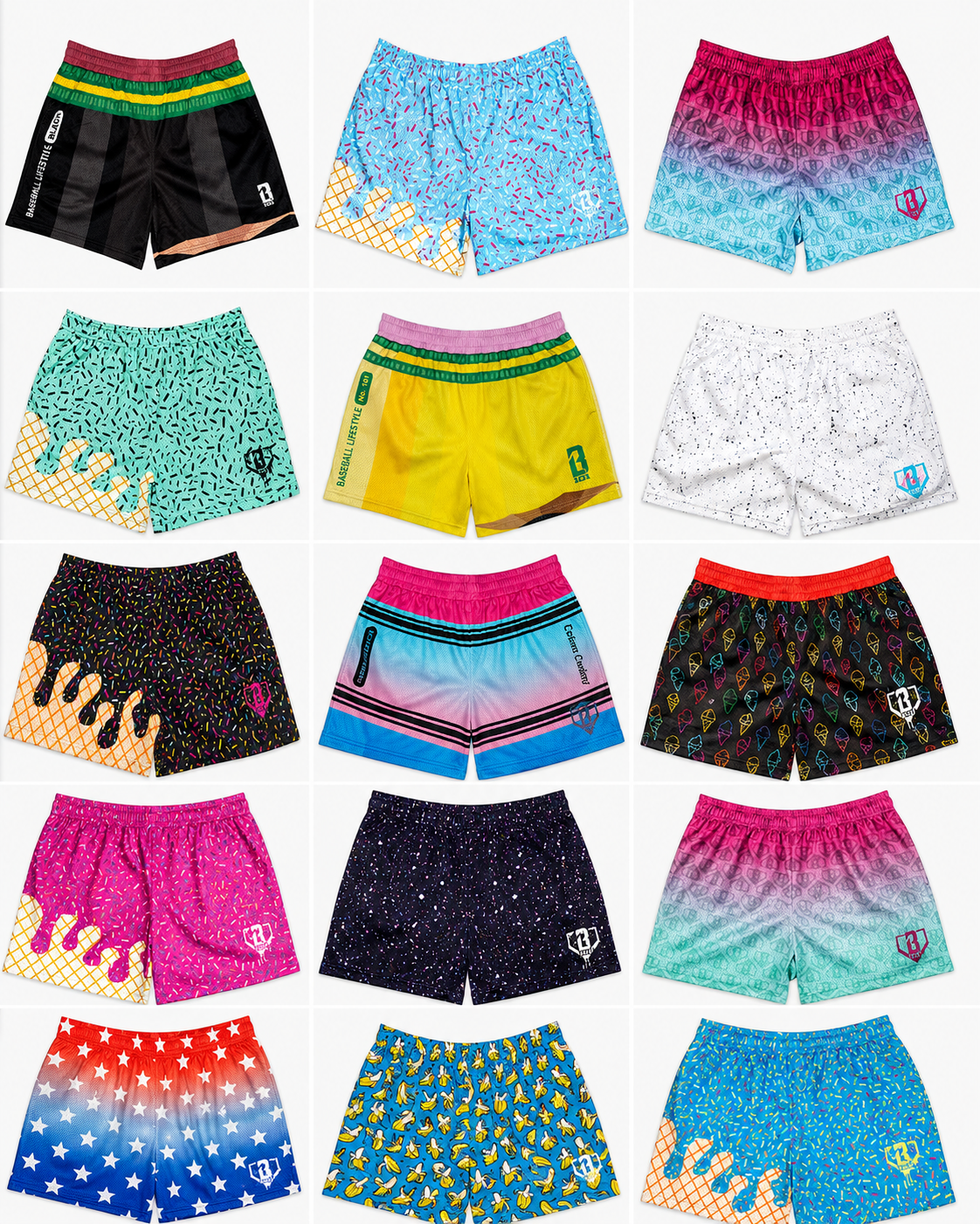 Curve Fit Printed Mesh Shorts for Women