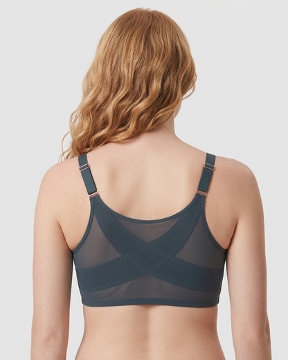 Front Closure Underwire Unlined Back Support Plunge Bra 2.0