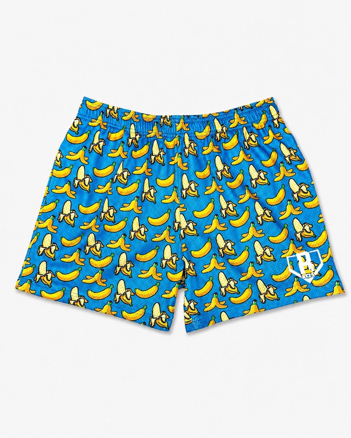 Curve Fit Printed Mesh Shorts for Women