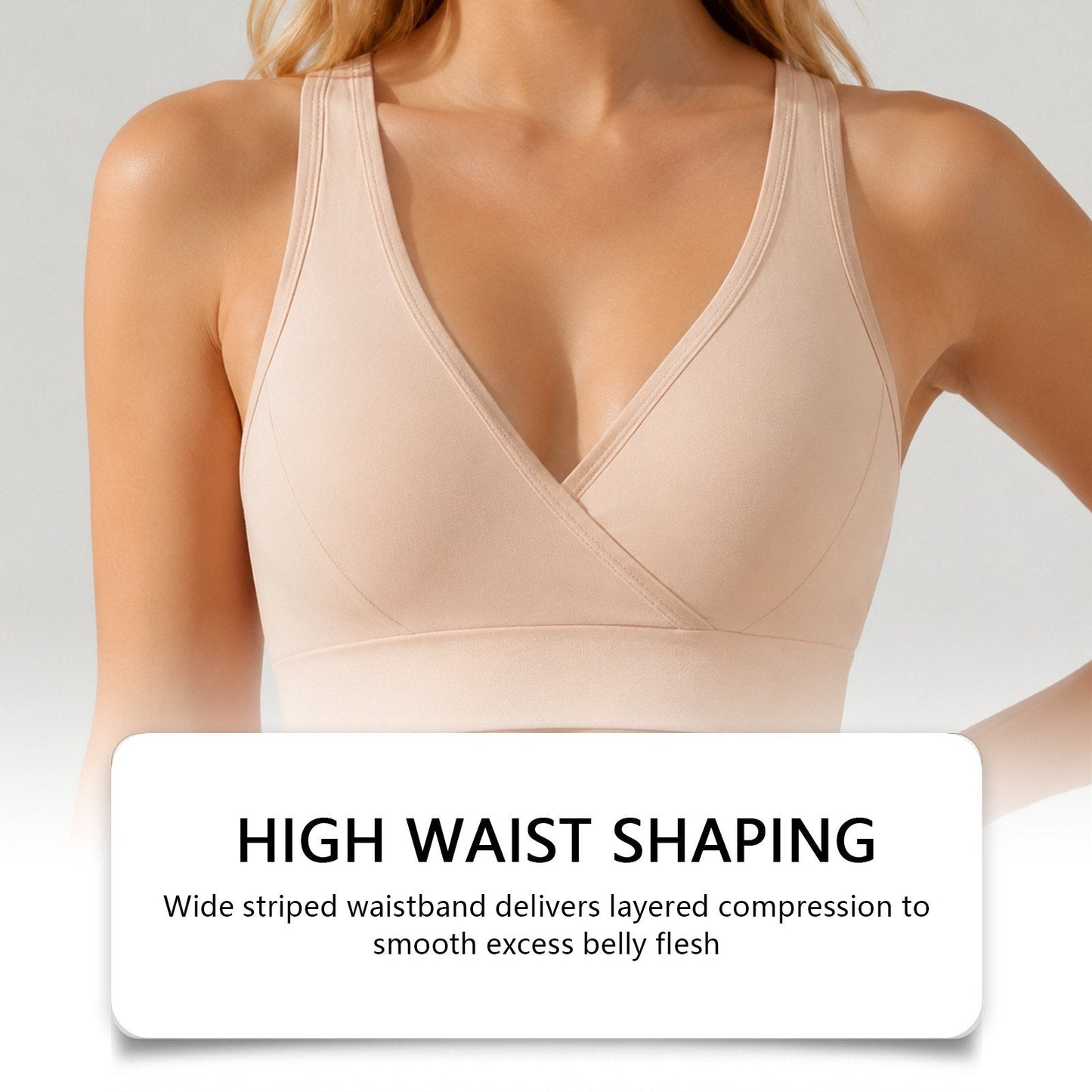 Women’s V-Neck Wireless Seamless Bra – Stretchy, Comfortable & Supportive